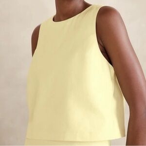 Banana Republic Linen-Blend Cropped Shell Top